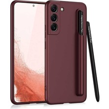 Heptek İletişim Samsung Galaxy S22 Plus Kılıf Mat Görünümlü Ince Tasarımlı Kalemli Ays Kapak