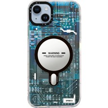 Apple iPhone 14 Kılıf Magsafe Özellikli Infinity Desenli Silikon Kapak