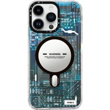 Apple iPhone 14 Pro Kılıf Magsafe Özellikli Infinity Desenli Silikon Kapak