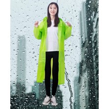 Shopiolog Kadın Erkek  Yağmurluk Kapüşonlu Çıtçıtlı Eva Siyah Yağmurluk