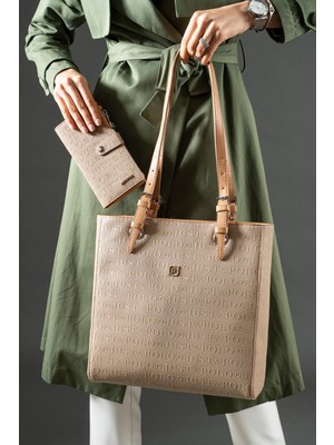 Just Polo Vizon Just Polo Kadın Yeni Sezon 3 Bölmeli El ve Omuz Çantası ve Cüzdan Kombini TR7064