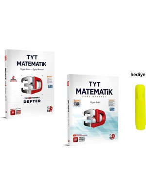 3D Yayınları TYT Video Destekli Matematik Defter - Soru Bankası Seti