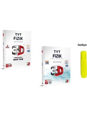 3D Yayınları TYT Video Destekli Fizik Defter - Soru Bankası Seti