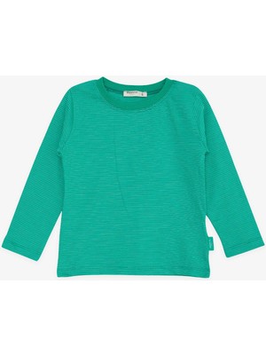 Breeze Girls & Boys Erkek Çocuk Uzun Kollu Tişört Çizgili 3-7 Yaş, Yeşil