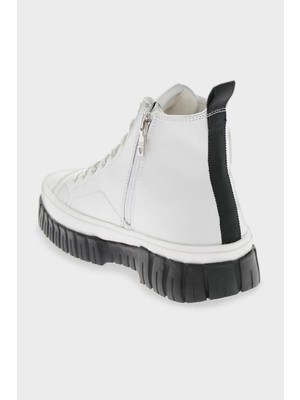 Love Moschino Logolu  Deri Bilekli Sneaker Kadın Ayakkabı JA15595G1GIA0100