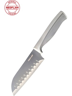 Neoflam Fika Microban Santoku Bıçağı 13 cm Gri NEOGSK013