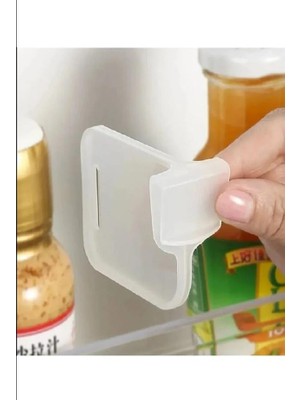 Hayveys 4 Adet Buzdolabı Raf Ayracı Ürün Düzenleyici Dağınıklık Önleyici Klips Mandal