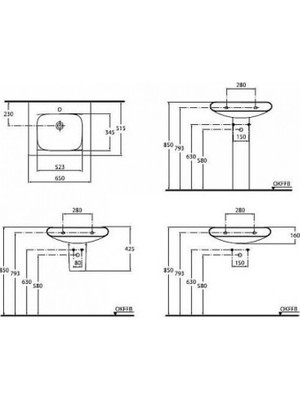 Lavabo Ideal Standart Moments 65X51,5