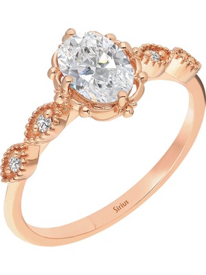 Sirius Pırlanta Pırlanta ve Beyaz Topaz Taşlı Henna Yüzük 0447R0040