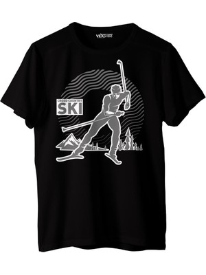 Vexshirt Kadın Kayak Temalı Regular  Tişört