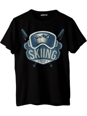 Vexshirt Kadın Kayak Temalı Regular  Tişört