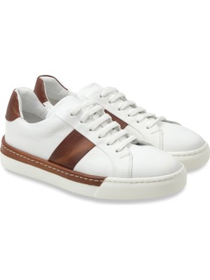 Deriden  Erkek Sneaker ER-34850  Beyaz Floter (670 ) Taba Spiro (547)