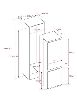 Teka Rbf 73350 Fı No Frost Ankastre Buzdolabı