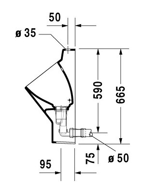 Duravit Pisuar Archıtec Gizli Su Girişli Sinekli