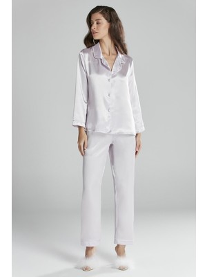 Pierre Cardin Saten Biyeli Pijama Takımı