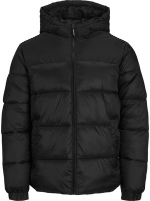 Jack & Jones Erkek Rüzgar Geçirmez Kapüşonlu Puffer Mont 12235859