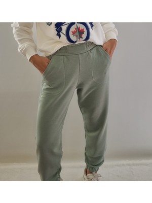 Mint Kadın ,yüksek Bel, 2 Iplik Şardonsuz , Yüksek Kalite Mevsimlik  Eşofman Altı