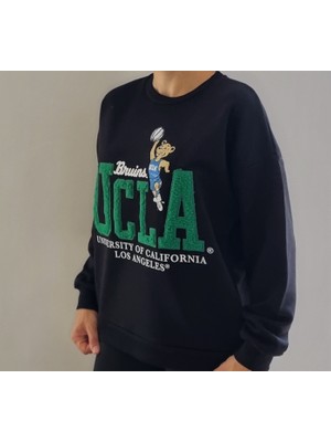 Mint Oversize Model, Punch Detaylı  Spor Şık Sweatshirt