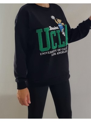 Mint Oversize Model, Punch Detaylı  Spor Şık Sweatshirt