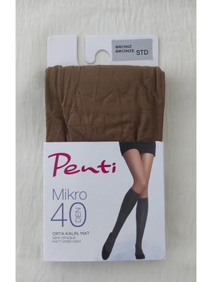 Penti Mıkro 40 Den Orta Kalın Mat Pantolon ( Diz Altı ) Çorap 4'lü