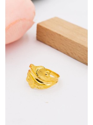 Latif Kuyumcu 22 Ayar Altın Yüzük Kalemli Işlemeli Kadın Yüzük