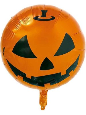 Pandoli Halloween Temalı Gülen Balkabağı Resimli 45X45 cm Folyo Balon 1 Adet