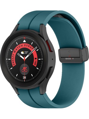 Sneezy Samsung Galaxy Watch 6 40 43 44 47MM Uyumlu Kavisli Coastal Manyetik Tokalı Silikon Kordon