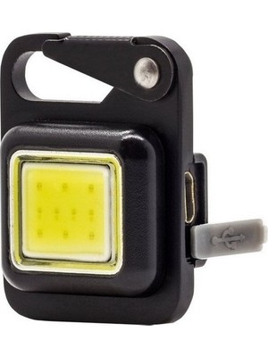 Hubstein LED Anahtarlıklı El Feneri Şişe Açacağı Usb’li Şarj Edilebilir Cep Boy Cob LED Mıknatıslı 4ışık Modlu