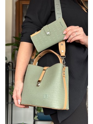 Just Polo Pamuk Dokuma Uzun Askılı 4 Bölmeli Kadın Çapraz Omuz ve El Çantası 22CM-20CM-9CM LB-4002