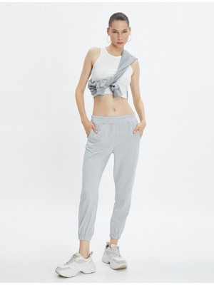 Koton Basic Jogger Eşofman Altı  Beli Bağlamalı Cepli