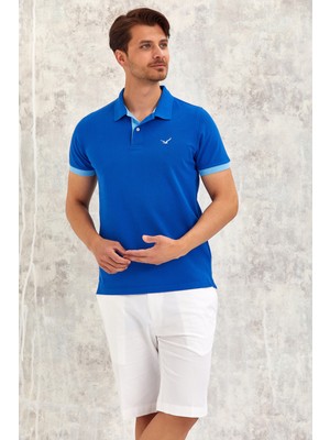 Smile Tıde Erkek Polo Tişört - Saks