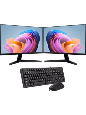 ROWORK Intel I7 13700 8gb 120GB SSD Çift 24" Monitörlü Ev ve Ofis Bilgisayarı (Business)