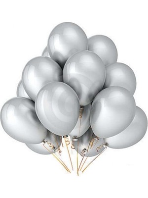 Benim Marifetlerim Metalik Gümüş Balon Balon 12 Inch 5 Adet