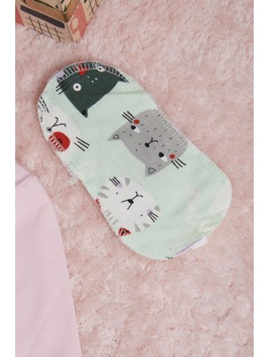 Pija Kids Pembe Meow Kedi Baskı Göz Bantlı Kız Çocuk Pijama Takımı 16340