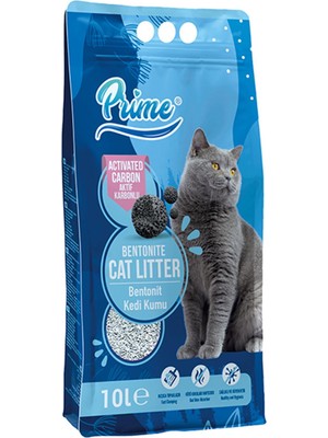 Prime Aktif Karbonlu Topaklaşan Kedi Kumu 10 Lt Bahar Kokulu 1,25 kg Miktar