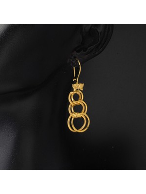 Bilezikci Samanyolu Kelebek Sallantılı 14 Ayar Altın Küpe