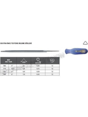 Fett Tome Ekstra İnce Testere Bileme Eğesi 125 mm