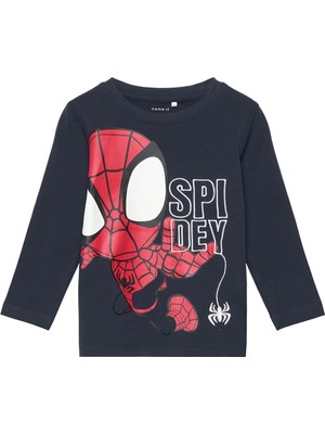 Name It Lacivert Erkek Çocuk T-Shirt Nmmjunıor Spıdey Ls Top Mar