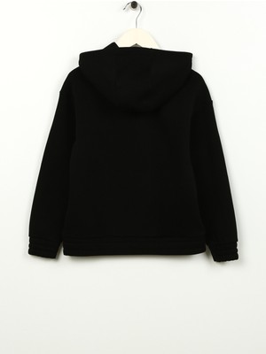 Caterpillar Baskılı Kadın Siyah Sweatshırt C3WG-SWT02