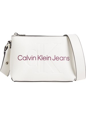 Calvin Klein Beyaz Kadın 14,5X21X8 Çapraz Çanta K60K610681