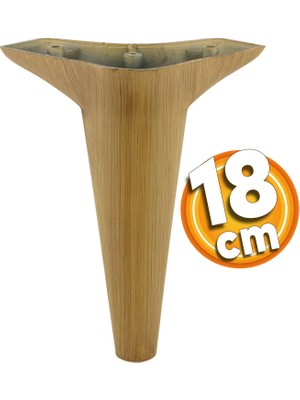 Badem10 Aspen 6'lı Set Mobilya Tv Ünitesi Çekyat Koltuk Kanepe Baza Destek Ayağı Ayakları 18 Cm Açık Ceviz