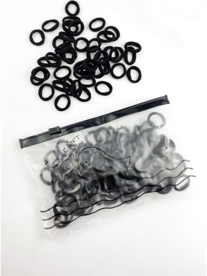 New Obsessions 100 Adet Havlu Lastik Mini Toka Seti Çantalı Paket