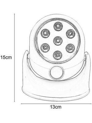 SLD Lambalar 7led Rotasyon Hareket Aktif Sensör Gece Lambası Otomatik Kızılötesi Duvar Lambası (Yurt Dışından)