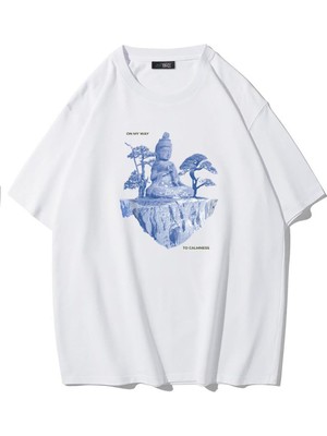 BRZ Collection Unisex Oversize Floatingısland Buddah T-Shirt