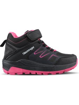 Slazenger KENTON I Unisex Çocuk Cırt Cırtlı Siyah / Fuşya Bot