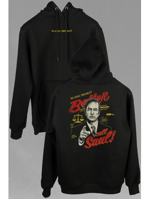 Kendim Seçtim Better Call Soul Breaking Bad Dizi Film Ön ve Arka Baskılı Sweatshirt Kapüşonlu Hoodie
