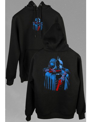 Kendim Seçtim Batman Joker Kara Şovalye Dark Knight Film Ön ve Arka Baskılı Sweatshirt Kapüşonlu Hoodie