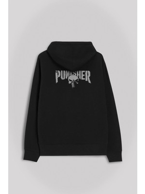 Kendim Seçtim The Punisher Cezalandırıcı 4 Ön ve Arka Baskılı Sweatshirt Kapüşonlu Hoodie