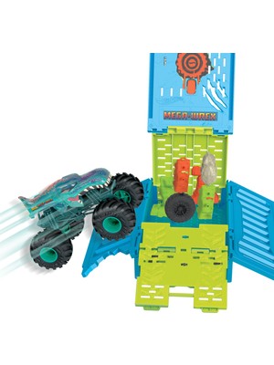 Hot Wheels Monster Trucks 1:24 Mega Wrex'in Çarpışma Kafesi, 3 yaş ve üzeri, HNC29