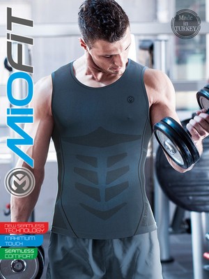 MioFit Erkek Breathable Mesh Dikişsiz Spor Atlet